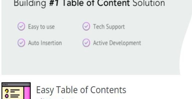 Tạo menu bài viết trong WordPress với Easy Table of Contents