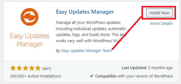 Cài đặt plugin Easy Updates Manager
